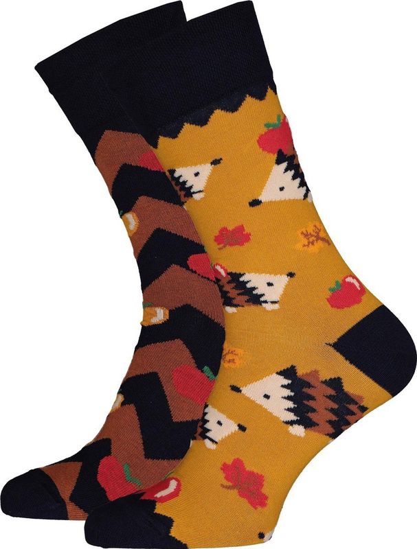 Many Mornings - Leuke Gekke Grappige Sokken - Apple Hedgehog - Unisex