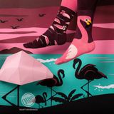 Many Mornings - Pink Flamingo - Huissokken - Gekke Sokken - Maat 35 t/m 38