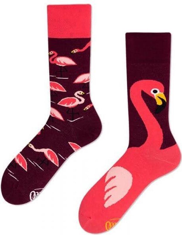 Many Mornings - Pink Flamingo - Huissokken - Gekke Sokken - Maat 35 t/m 38