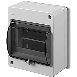 Elektro-Plast Zekeringkast IP30 verdeelkast opbouw AP vochtige ruimte onderverdeling doorzichtig deksel 5 PLE, zwart