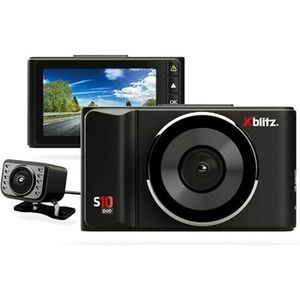XBLITZ® S10 Duo, Dashcam Full HD autocamera, voor- en achtercamera, 150° groothoeklens, loopopname, G-sensor, parkeermodus, 6 glazen lenzen, actieve handgreep, 2,4 inch