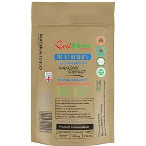 Best Immune International Magnesium Glycinaat 500mg Eco Verpakking 100 Veganistische Capsules Supplement