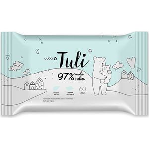 Tuli vochtige baby en kind doekjes 97% water en aloë 60st