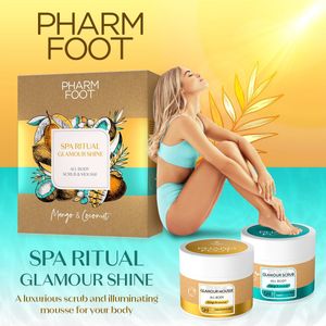 Geschenkset Spa Ritual Mango & Coconut all body scrub & mousse - cadeaupakket - set - gift - cadeau - pakket - present - kerstpakket - kerstcadeau - kerst - christmas - feest - verjaardag - birthday - victoria vynn - pharm foot