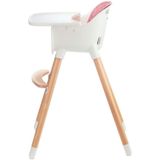 Kinderkraft SIENNA - 2-in-1 hoge kinderstoel - Afneembaar eetblad - Roze