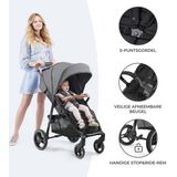 Kinderkraft GRANDE PLUS - Kinderwagen Buggy tot 22 kg - Ligpositie - Zwart