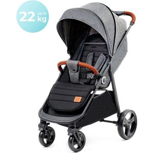 Kinderkraft GRANDE PLUS - Kinderwagen Buggy tot 22 kg - Ligpositie - Grijs