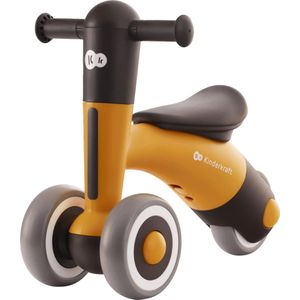 Kinderkraft MINIBI - Driewieler en Pusher 2-in-1 - Geel - Lichtgewicht - Eco-leer
