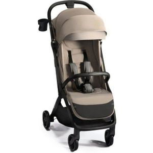 Kinderkraft NUBI 2 - Lichtgewicht Kinderwagen - Automatisch Inklapbaar - Geschikt tot 25 kg - Ondersteuning tot 7,9 kg - 2-Positie Verstelbare Rugleuning - UPF50+ Waterdichte Kap - 360° Draaiwielen - Moskitonet en Cuphouder Inclusief - Beige