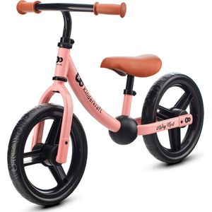Kinderkraft 2WAY Next loopfiets van metaal, fiets zonder pedaal, babyfiets, verstelbaar stuur, duurzaam, accessoires, vanaf 3 jaar tot 35 kg, roze