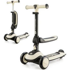 Kinderkraft HALLEY - Kinderstep - Loopfiets - PU-led-wielen - Wit