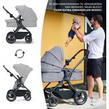 Kinderkraft Kinderwagen B Tour 3 in 1 Mink Pro Light Grijs
