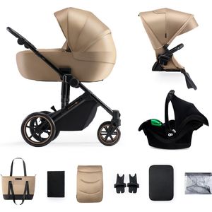 Kinderkraft Kinderwagen Prime2 3in1 Mink Pro Sandrose Beige