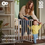 Kinderkraft LOCK&GO Deurveiligheidshek van 75 tot 103 cm, Traphek, opent tot 90 graden, Zonder boren, dubbele beveiliging, zwart