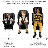 Kinderkraft XPEDITION I-SIZE - Autostoeltje 40-150 cm - 360 draaibaar - Grijs