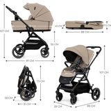 Kinderkraft Sand YOXI 2in1 kinderwagen Beige
