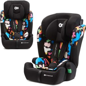 Kinderkraft COMFORT UP I-SIZE - Autostoeltje 76-150 cm - 9-36 kg - Diepe zitting - Afstelbare hoofdsteun - Veiligheidssystemen - Eenvoudig te reinigen - Groep 1/2/3 - Tot 12 jaar - Happy Shapes