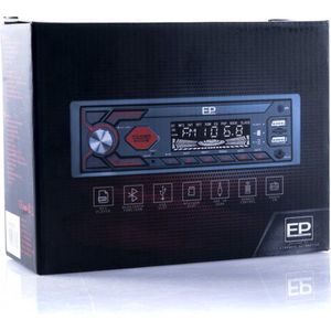 Einparts Auto Inbouw Radio met Bluetooth - SD kaart - USB en Rode LED Verlichting