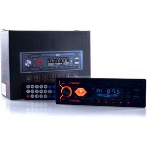 Einparts Auto Inbouw Radio met Bluetooth - SD kaart - USB en Rode LED Verlichting