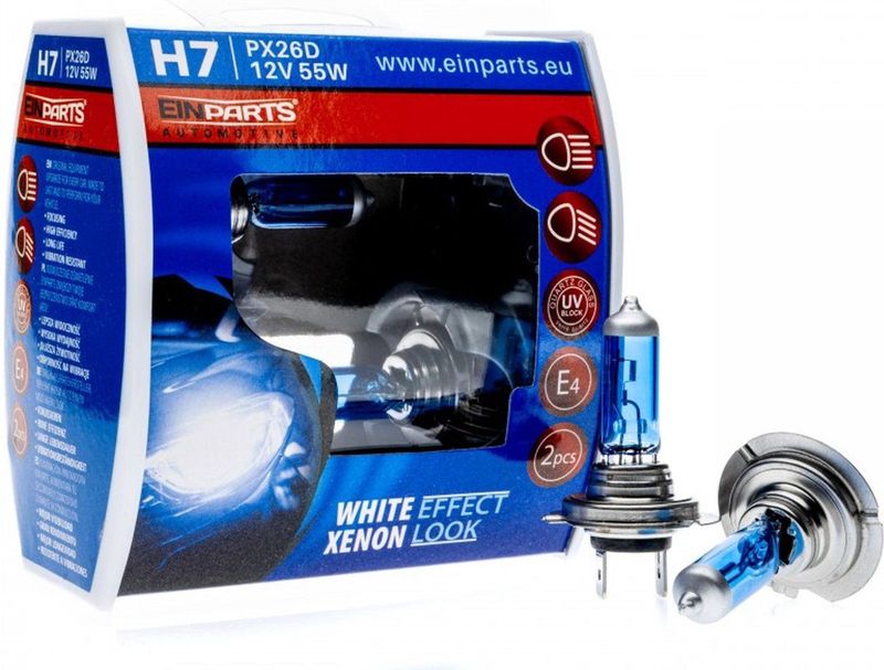 Einparts - Xenon Glow Pro H7 - Dimlichten - Wit - Set van 2