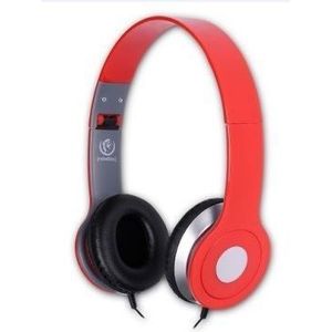 Rebeltec - City - Koptelefoon - Rood - Bedraad - Opvouwbaar - Organisch Leer