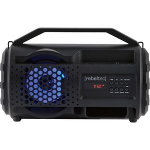 Rebeltec SoundBox 440 zwarte luidspreker (9 h, Werkt op batterijen), Bluetooth luidspreker, Zwart