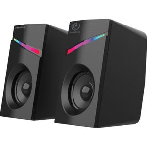 Rebeltec - Speaker 2.0 - Zwart - USB Voeding - RGB-LED Achtergrondverlichting