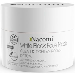 Nacomi White & Black Face Mask Deep Cleansing, Purifying, Detoxifying 50ml.