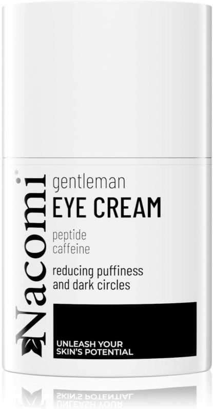 Nacomi Gentleman verhelderend crème onder ogen nivellerend worki en cienie met peptydami en kofeiną 30ml