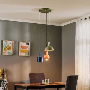 Argon Hanglamp Selma, 3-lamps, groen/rood/blauw