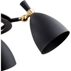 Argon Hanglamp Charlotte, vijf lampen, zwart