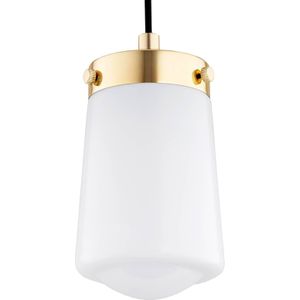Argon Pasadena hanglamp, 1-lamp, messing/wit