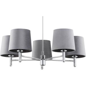 Argon Hanglamp Bono, 5-lamps, chroom/grijs