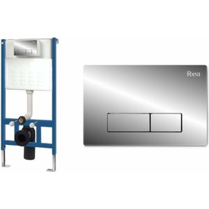 REA Dual Flush Inbouwreservoir H112  Drukplaat H - Chroom