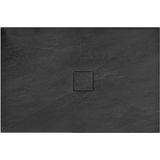 REA Black Stone Douchebak Rechthoek 90 x 120 x 3.5 cm - Zwart