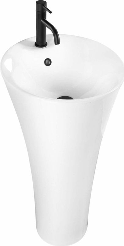 REA Agnes Wastafelzuil - 45.5 x 44.5 x 87 cm - Glans Wit