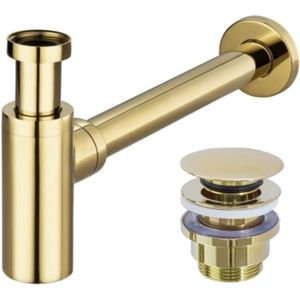 REA Wastafelsifon met afvoerplug - Goud