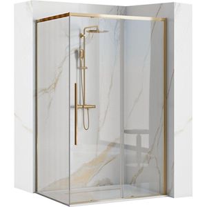 Rea Solar Gold 90X120 - 195 cm - Douchecabine - Rechthoek - Goud