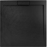 REA Grand Black Douchebak Vierkant 90 x 90 x 3.5 cm - Mat Zwart