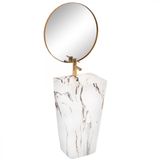 REA Aris Wastafelzuil - 44 x 37.5 x 83 cm - Glans Marmerlook