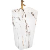 REA Aris Wastafelzuil - 44 x 37.5 x 83 cm - Glans Marmerlook