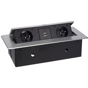 Orno Stekkerdoos met 2 stopcontacten 230 V + 2 USB-aansluitingen