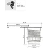 Inbouw Stekkerdoos - RVS Schuifdeksel - Stekkerblok met USB Lader - Zilver