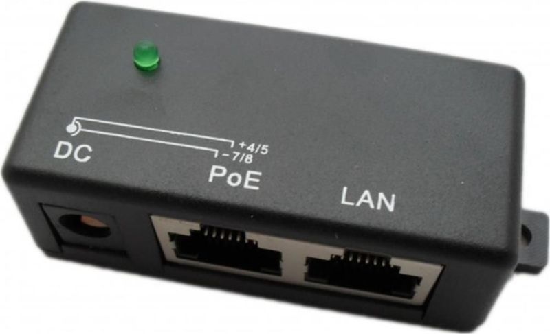 Extralink - PoE Injector - 1 Poort - Fast Ethernet - Kortsluitings- en Overspanningsbeveiliging
