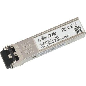 MikroTik S-85DLC05D 1,25G SFP SX-LC (MM) DDM 850nm 550m voor RB260x, RB2011x, CCRx, Zendontvangers
