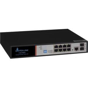 Extralink - EX.8222 - Netwerk Switch - Zwart - Gigabit Ethernet - 8 Poorten