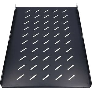 Plank - Zwart - Speciaal voor Rackkast 1U - Netwerkkast 19 inch - Diepte 1000 mm - Draagvermogen tot 20 kg