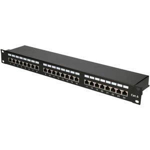 Extralink - EX.9830 - Patchpaneel - Zwart - 1U - Cat6 - U/FTP
