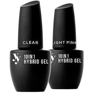 YES!YOU 10-in-1 set: 2-delige set van 10-in-1 hybride gel (helder en lichtroze)