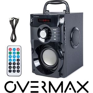 Overmax Soundbeat 2.0 - Portable speaker -Lange werkingsduur op enkele lading 1800mAh – tot 9 uur - Afspelen van Micro SD - Afspelen van AUX 3,5mm